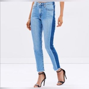 Nobody Denim Bessette Split Dye Crop Ankle Jeans